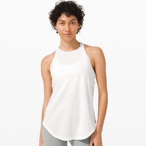 Lululemon Run Off Route White Tank Top